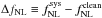\hbox{$\Delta f_{\rm NL} \equiv f^\mathrm{sys}_\mathrm{NL} - f^\mathrm{clean}_\mathrm{NL}$}
