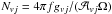 \hbox{$N_{vj}=4\pi f g_{vj} /(\mathcal{A}_{vj}\Omega)$}