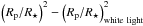 \hbox{$\left(R_{\rm p}/R_{\star}\right)^2-\left(R_{\rm p}/R_{\star}\right)^2_\mathrm{white~light}$}