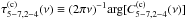 \hbox{$\tau^{(\mathrm{c})}_{5{-}7,2{-}4}(\nu)\equiv(2\pi\nu)^{-1}\mathrm{arg}[C^{(\mathrm{c})}_{5{-}7,2{-}4}(\nu)]$}