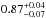 \hbox{$\rm 0.87^{+0.04}_{-0.07}$}
