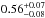 \hbox{$\rm 0.56^{+0.07}_{-0.08}$}