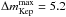 \hbox{$\Delta m_{\rm Kep}^{\rm max}=5.2$}