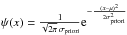 \hbox{$\psi(x)=\frac{1}{\sqrt{2\pi} \, \sigma_{\rm priori}} {\rm e}^{- \frac{(x-\mu)^2}{\; \; \; \; \; 2\sigma^2_{\rm priori}}}$}