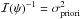 \hbox{$\mathcal{I}(\psi)^{-1} = \sigma^2_{\rm priori}$}