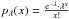 \hbox{$p_{\lambda}(x)=\frac{{\rm e}^{-\lambda}\cdot \lambda^x}{x!}$}