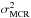 \hbox{$\sigma^2_{\rm MCR}$}