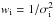 \hbox{$w_{\rm i}=1/\sigma_{\rm i}^2$}