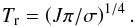 \appendix \setcounter{section}{1} \begin{equation} \label{eq_trad} \Tr = \left ( J \pi/\sigma \right ) ^{1/4}. \end{equation}