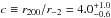 \hbox{$c \equiv \rtwo/\rs=4.0_{-0.6}^{+1.0}$}