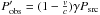 \hbox{$P_{\rm obs}' = (1-{v\over c})\gamma P_{\rm src}$}