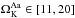 \hbox{$\Omega^{\rm Aa}_{\rm K} \in \left[11, 20\right]$}