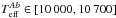 \hbox{$T_{\rm eff}^{Ab} \in \left[10\,000, 10\,700\right]$}