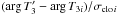 \hbox{$(\arg T_{3}'-\arg T_{3i})/ \sigma_{{\rm clo}\,i}$}