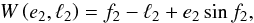 \begin{equation} W\left(e_2,\ell_2\right) = f_2-\ell_2+e_2 \sin f_2, \label{etv1b} \end{equation}