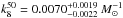 \hbox{$k_{8}^{50}=0.0070^{+0.0019}_{-0.0022}~\msun ^{-1}$}