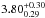 \hbox{$3.80^{+0.30}_{0.29}$}