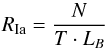 \begin{equation} R_{\rm Ia}=\frac{N}{T\cdot L_B} \label{cl_rate} \end{equation}