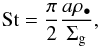 \begin{equation} \label{stokes} {\rm{St}} = \frac{\pi}{2}\frac{a\rho_{\bullet}}{\Sigma_{\rm{g}}}, \end{equation}