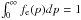 \hbox{$\int_0^\infty f_{\rm e}(p) dp=1$}