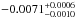\hbox{$-0.0071^{+0.0006}_{-0.0010}$}