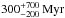 \hbox{${300}^{+700}_{-200}\, \rm Myr$}