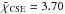 \hbox{$\bar{\chi}_\textrm{CSE} = 3.70$}