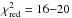 \hbox{$\chi^{2}_{\rm red}=16{-}20$}