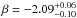 \hbox{$\beta= -2.09^{+0.06}_{-0.10}$}
