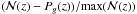 \hbox{$(\mathcal{N}(z)-P_g(z))/{\rm max}(\mathcal{N}(z))$}
