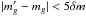 \hbox{$|m'_g-m_g|<5\delta m$}