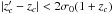 \hbox{$|z'_{c}-z_{c}|<2\sigma_0(1+z_{c})$}