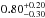 \hbox{${0.80^{+0.20}_{-0.30}}$}