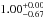 \hbox{${1.00^{+0.00}_{-0.67}}$}