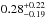 \hbox{${0.28^{+0.22}_{-0.19}}$}