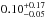 \hbox{${0.10^{+0.17}_{-0.05}}$}