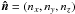 \hbox{$\vec{\hat{n}}=(n_x,n_y,n_z)$}