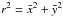 \hbox{$r^2=\bar{x}^2+\bar{y}^2$}