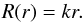 \begin{equation} R(r)=k r. \label{eq:cmer} \end{equation}