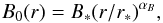 \begin{equation} B_{0}(r)=B_{*} {(r/r_{*})}^{{\alpha}_{B}}, \label{eq:scaleb} \end{equation}