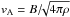 \hbox{$v_{\rm A}=B/\!\!\sqrt{4 \pi \rho}$}