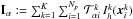 \hbox{$\mathbf I_\alpha := \sum_{k=1}^{K} \sum_{i=1}^{N_p} \mathcal T_{\alpha i}^{k} \, I_h^k(\x_i^k)$}