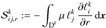 \appendix \setcounter{section}{1} \begin{equation} \mathcal S^k_{ij,r} := - \int_{\D^k} \mu\, \ell^k_j \,\frac{\partial \ell^k_i}{\partial r} \, {\rm d}\x \label{eq:appendix_stiffness_matrix} \end{equation}