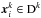 \hbox{$\x_i^k \in \D^k$}