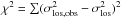 \hbox{$\chi^2 = \sum ( \sigma_{\rm los, obs}^2 - \sigma_{\rm los}^2)^2$}