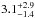 \hbox{$3.1^{+2.9}_{-1.4}$}