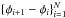 \hbox{$\{\phi_{i+1}-\phi_i\}_{i=1}^N$}