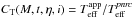 \hbox{$C_{\rm T}(M,t,\eta,i) =T_{\rm eff}^{\rm app}/T_{\rm eff}^{{\it pnrc}}$}