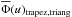 \hbox{$\overline{\Phi}(u)_{\rm trapez,triang}$}