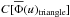 \hbox{$C[\overline{\Phi}(u)_{\rm triangle}]$}